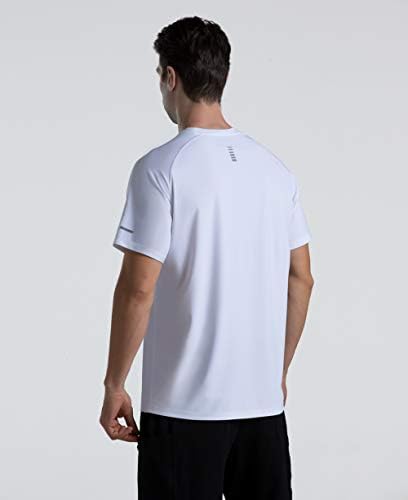 Erkek Soğutma Buz İpek koşu tişörtü Hızlı Kuru Kısa Kollu Atletik Spor T-Shirt UPF 50 + Açık Egzersiz Tişörtleri