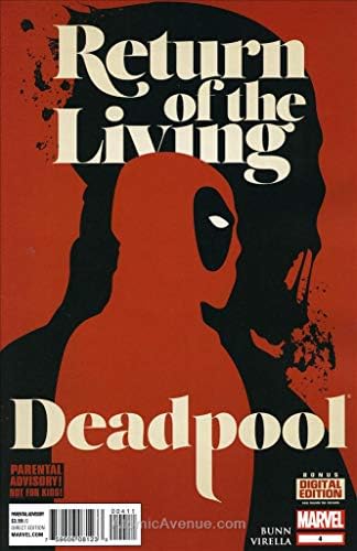 Yaşayan Deadpool'un Dönüşü 4 VF / NM ; Marvel çizgi romanı