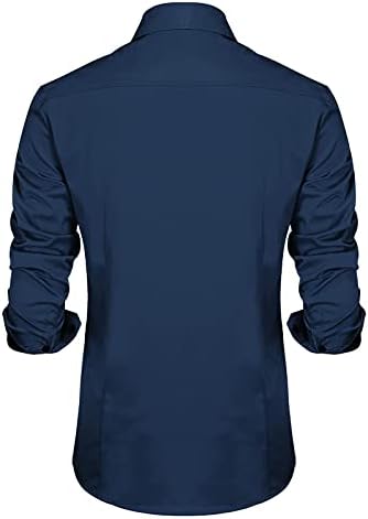 XXBR İş Casual Gömlek Mens için, 2021 erkek Sonbahar Turn-aşağı Yaka İş Tarzı Gevşek Düz Renk Gömlek Tops 2021 Sonbahar Atletik