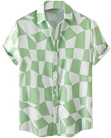 Erkek Grafik Gömlek Kısa Kollu Düğme Aşağı Gömlek Hızlı Kuru Turn-Aşağı Yaka Premium Kumaş T-Shirt Erkekler için