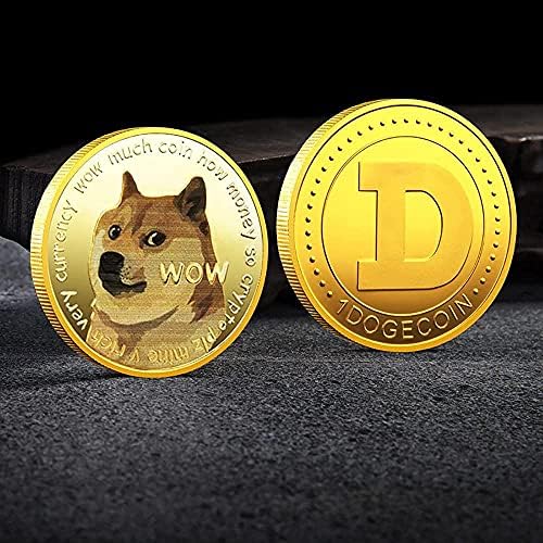 2 ADET 1oz Dogecoin hatıra parası Altın Platedsilver Doge CoinCollectible Dogecoin Koruyucu Kılıf, 2021 Sınırlı Sayıda Tahsil