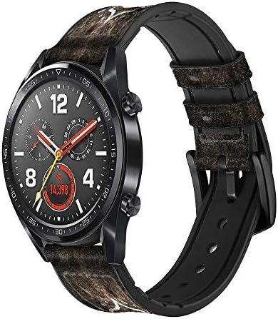 CA0497 Yoga Namaste Om Sembol Deri ve Silikon kordon akıllı saat Kayışı Kol Saati Smartwatch akıllı saat Boyutu (20mm)