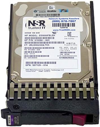 HP 600 GB 6 Gbps 10 K 2.5 SAS Sabit Disk 619286-003