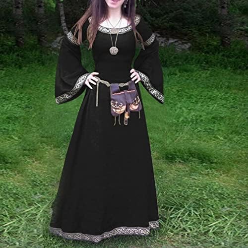 Kadınlar için cadılar bayramı Kostümleri, Vintage Rönesans Köylü Elbiseler Ortaçağ Regency Artı Boyutu Parlama Kollu Balo