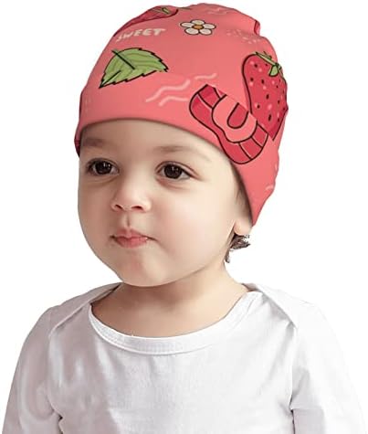 Sevimli Renkli Çilek Yürümeye Başlayan Bere Erkek Kız Bebek Çocuk Kasketleri Örgü kışlık şapkalar