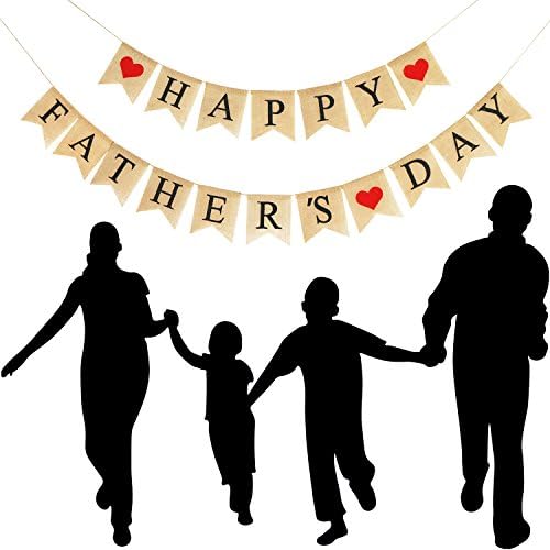 Çuval bezi Mutlu Babalar Günü Afiş / Rustik Babalar Günü Parti Süslemeleri / Babalar Günü Aile Fotoğraf Prop Kutlama Hediye