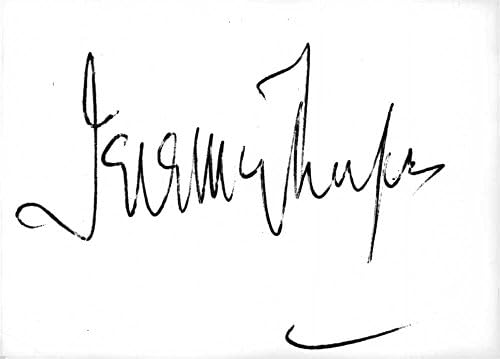 John Jeremy Thorpe'un imzasının vintage fotoğrafı.