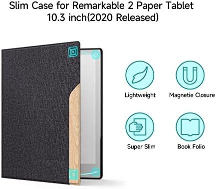 Ayotu Kitap Folio Kılıf için Olağanüstü 2 Kağıt Tablet 10.3 2020 Çıkış, Kalem Cebi ile Premuin Kumaş akıllı kapak, İstikrarlı
