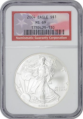 2004 $ 1 Amerikan Gümüş Kartalı MS69 NGC