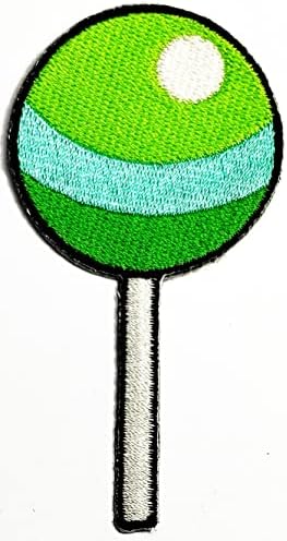 Kleenplus 3 adet. Yeşil Şeker Lolipop Tatlı Karikatür İşlemeli Demir On Rozeti Dikmek Kot Ceketler Şapkalar Sırt Çantaları