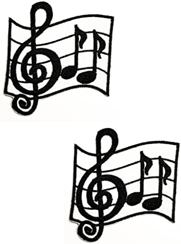Kleenplus 2 adet. Müzik Notaları G Nota Anahtarı Sekizinci Müzik Ölçeği Klasik Demir on Yamalar Faaliyetleri İşlemeli Logo