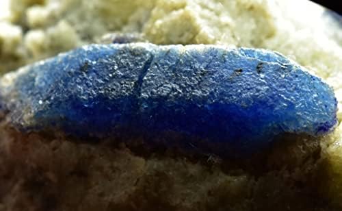 Lapis Lazuli Bazlı Matris Üzerinde Kalsitli 462 Gram Floresan Afganit Kristali