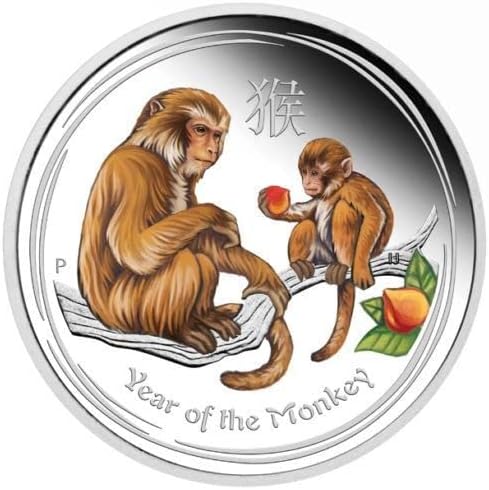 Avustralya Zodyak Maymun ve Tavşan Zodyak Gümüş Kaplama Boyalı Hatıra Paraları Koleksiyonu Zanaat Paraları Kaplan Madalya