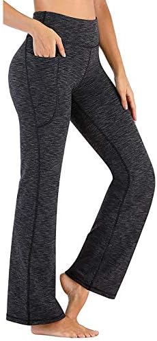 MRGİİNRİ Bayan Bootcut Yoga cepli pantolon, 2023 Moda Yüksek Belli Karın Kontrol Egzersiz Bootleg İş Pantolonu