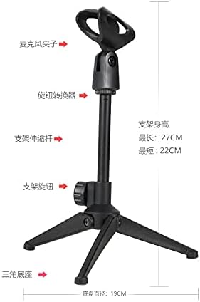 LHLLHL Mikrofon masaüstü standı Tripod Mini Taşınabilir Masa Standı Ayarlanabilir mikrofon standı Mikrofon Klip Tutucu Braketi