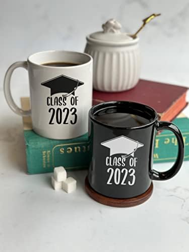 R ve R İthalat Sınıfı 2023 Mezuniyet Özelleştirilebilir Seramik Kahve Kupa Siyah