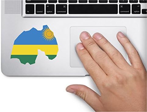 Harita İçinde Bayrak ile Ruanda 3x3. 4 inç Sticker Çıkartma kalıp Kesim Vinil Yapımı ve Sevk ABD