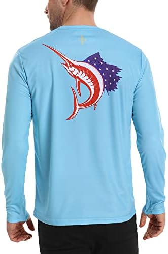 LRD Balıkçılık Gömlek Erkekler için Uzun Kollu UPF 50 Güneş Koruma Performansı Gömlek