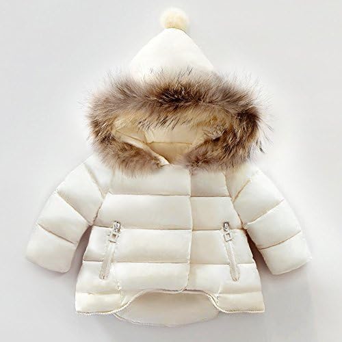 Çocuklar Kış Ceket Kirpi Bebek Kız Erkek Kapşonlu Snowsuit Kış Sıcak Kürk Yaka Kapşonlu Aşağı