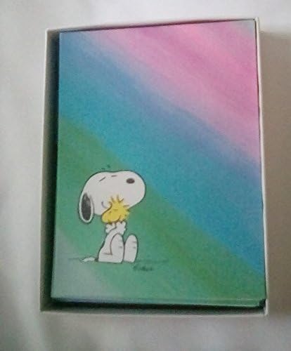 Vintage 1970'lerin Ayırt Edici Özelliği Fıstık Snoopy Gökkuşağı Not Kartları Kutulu