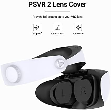 Playstation VR2 için VR Aksesuarları Seti, PS5 VR 2 Lens Koruyuculu PSVR2 Kulaklık Kılıfı, Yüz Yastığı Kılıfı, Denetleyici