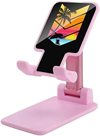 Geometrik Günbatımı Plaj cep telefonu Standı Ayarlanabilir Katlanabilir Tablet Masaüstü telefon tutucu Aksesuarları