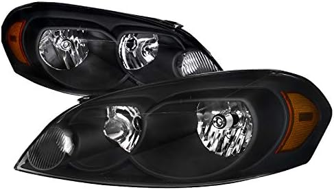 SPEC-D TUNİNG farlar siyah W / Amber reflektör ile uyumlu Chevy Chevrolet Impala 2006-2013, 2006-2007 Monte Carlo, 2014-
