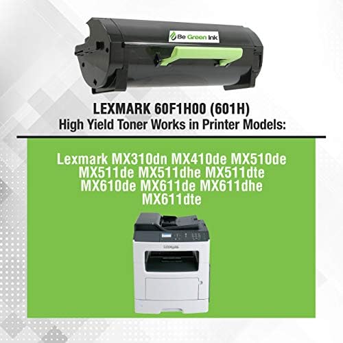 BGI 60F1H00 601 H için Yeniden Üretilmiş Toner Kartuşu Değiştirme Lexmark MX310dn MX611de MX511de MX410de MX611dhe MX610de