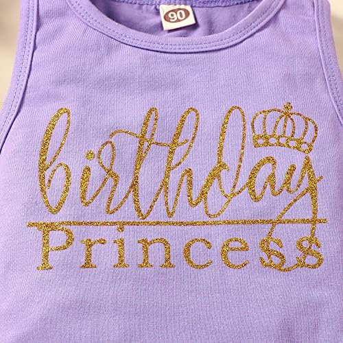 LYSMuch Yürüyor Çocuk Bebek Kız Doğum Günü Kıyafetleri Prenses Yelek kısa Kolsuz Gömlek Örgü Tutu Etek Seti
