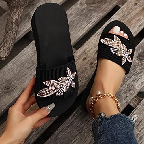 Kadın Terlik Ayakkabı Moda Taklidi Çiçek Sandalet Konfor Platformu Kama Yay Slayt Plaj Ayakkabı üzerinde Kayma Ayakkabı