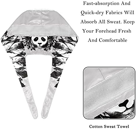 2 Paket çalışma kapağı Düğmesi ve Ter Bandı Ayarlanabilir Kabarık Şapkalar Kravat Geri Erkekler Kadınlar için Sevimli Kirpi