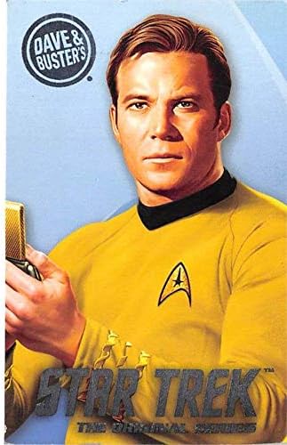 William Shatner Kaptan James T Kirk olarak ticaret oyun kartı Star Trek Dave Busters CK1 2x3 inç