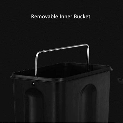 WBBML çöp kutuları, 12L Adım çöp tenekesi, Dikdörtgen çöp tenekesi Plastik İç Kova ve Yumuşak Yavaş Yakın Kapaklı Banyo Mutfak
