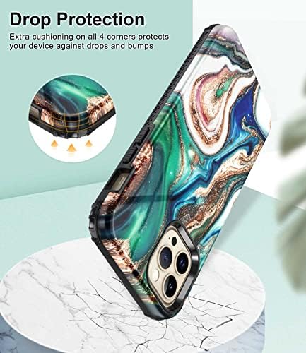 Btscase iPhone 12 Pro Max Kılıf ile Uyumlu, [2 adet Temperli Cam Ekran Koruyucu ile], Çift Katmanlı Koruyucu İnce İnce Sert
