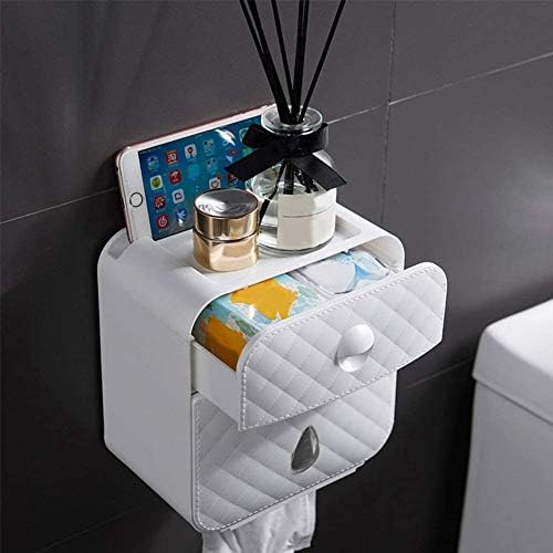 XBWEI Su Geçirmez Çift rulo kağıt havlu tutucu Doku Kutusu Raf Banyo Duvara Monte kağıt rulosu saklama kutusu Telefon için
