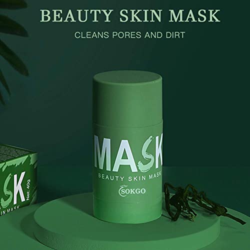 Carlos-CCC Yeşil Çay Arındırıcı Kil Yüz Maskesi, Yüz Nemlendirir Yağ Kontrolü Siyah Nokta Remover Derin Temiz Gözenek Arındırıcı