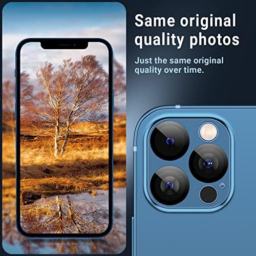 Korecase [2 Paket] Kamera Lens Koruyucu iPhone 12 Pro Max, 3D Alüminyum Metal Lens Filmi, 9H Sert Temperli Cam Kamera Ekran