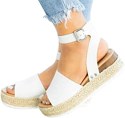 beıousalıe platform sandaletler Kadın Leopar Desen Büyük Boy Düz Renk Slip-On Toe Ofis Rahat Düz Sandalet