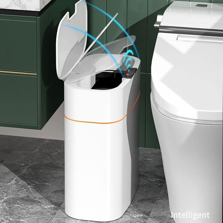 yok Akıllı Ev Aletleri Şarj Oturma Odası Yeni Tuvalet çöp tenekesi Tam Otomatik (Renk : Beyaz, Boyut: 13L)