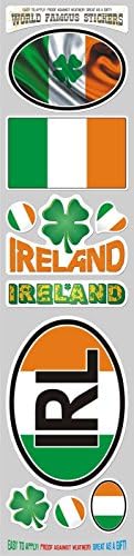 Araba Krom Çıkartmaları STS-IRL İrlanda İrlanda 10 Çıkartmalar Set Bayrak Çıkartması Tampon sticker araba oto Bisiklet Dizüstü