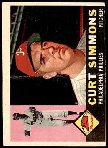 1960 Topps 451 Curt Simmons Philadelphia Phillies (Beyzbol Kartı) İYİ Phillies
