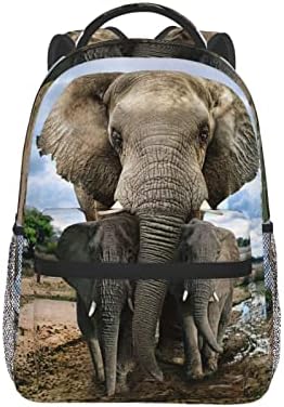 OGNOT Afrika Vahşi Hayvanlar Fil okul sırt çantası, Büyük seyahat sırt çantası, Hafif okul çantası Koleji Laptop Sırt Çantası