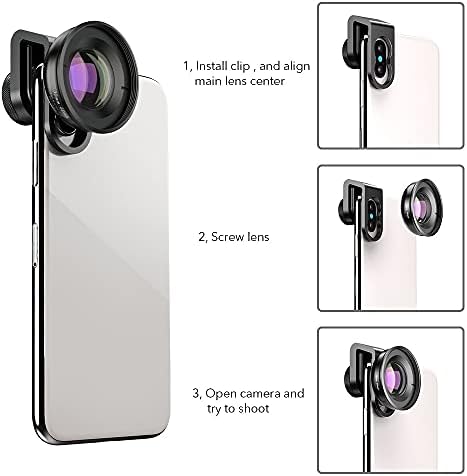 HNKDD Optik 30mm-80mm Makro Lens Telefon Kamera Lensi Süper Makro Lentes Akıllı Telefonlar için