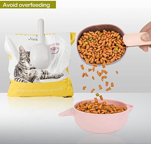 Yadream 2 PCS Pet gıda Scooper Çok fonksiyonlu Plastik ile Moda Gıda Kürek Kolu ve Rahat Kavrama Kolu, köpekler Kediler ve