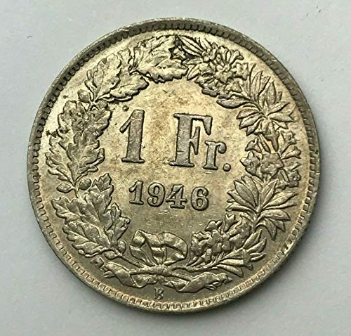 1900 -1967 İsviçre'den Bir Gümüş Frangı Madeni Para, Dünyaca Ünlü Bankacılık Sığınağı. Satıcı tarafından Derecelendirilen