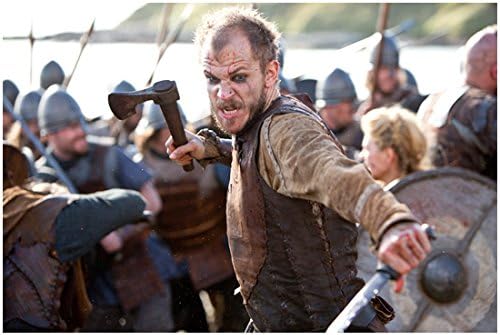 Vikingler Gustaf Skarsgård Savaşta Floki rolünde Balta Tutan 8 x 10 Fotoğraf