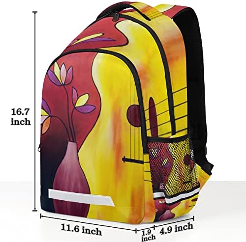 cfpolar Çiçek Müzik Sanat Boyama Öğrenci dizüstü bilgisayar bölmeli sırt çantası okul sırt çantası Kadın erkek Üniversite