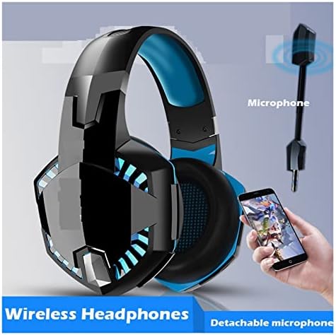 VPSN Kablosuz oyun kulaklıkları, Güçlü Bas Bluetooth Uyumlu 5.0 Kulaklık, Çıkarılabilir Microphe Kulaklık, Oyun için Düşük