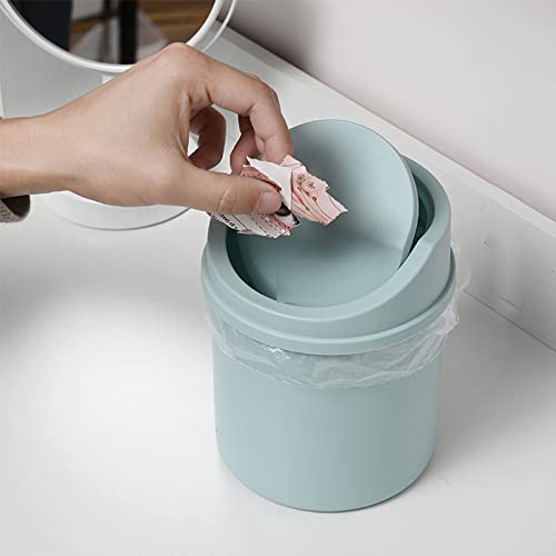 ALLMRO Küçük çöp tenekesi Mini Küçük Masaüstü çöp tenekesi Çöp Kovası Yatak Odası Ev Çalışma Alanı saklama kutusu (Renk: