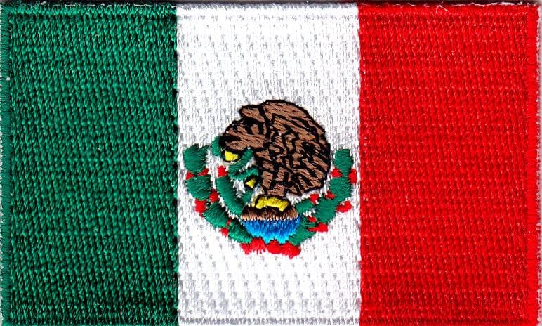 MEKSİKA bayrağı Demir On Patch 2 1/2 Meksika Ulusal Bayrağı